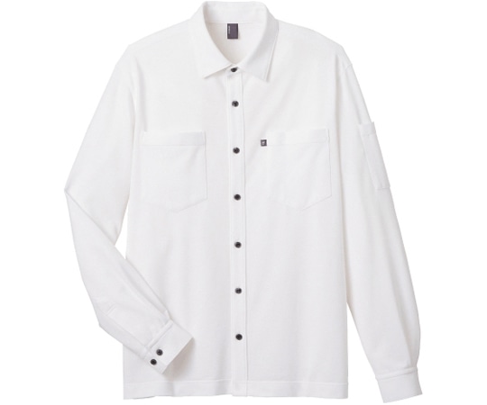 カーシーカシマ CAREAN 長袖ニットシャツ T/C KANOKO SHIRT ホワイト 5L CWY173 1枚（ご注文単位1枚）【直送品】