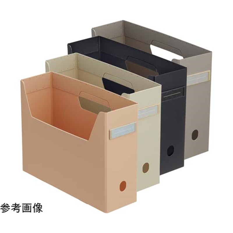 LIHITLAB ボックスファイル(ハイタイプ)グレー F291-27 1冊(ご注文単位1冊)【直送品】