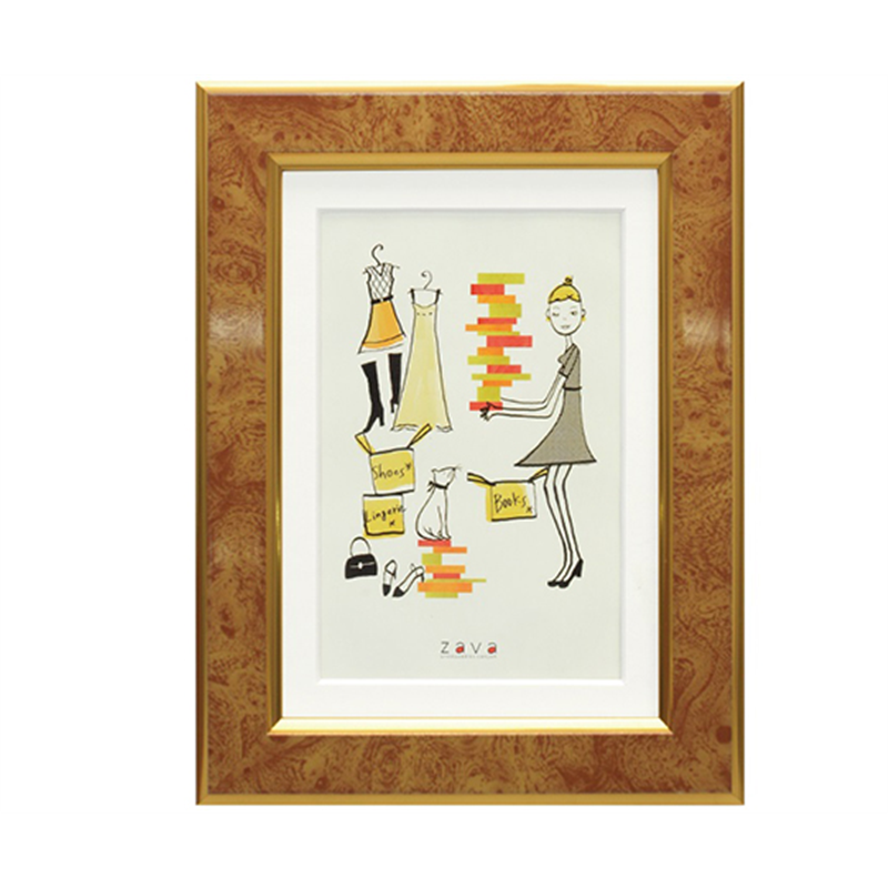 万丈 フォトフレーム クラシック 2L/KG判 キャメル PFC-2LKG-CA 1個(ご注文単位1個)【直送品】