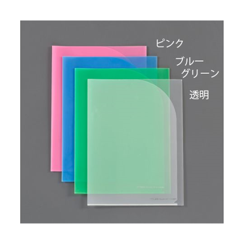 ライオン事務器 A4/310x220mm クリアーホルダー(緑/10冊) EA762CC-13 1箱(ご注文単位1箱)【直送品】