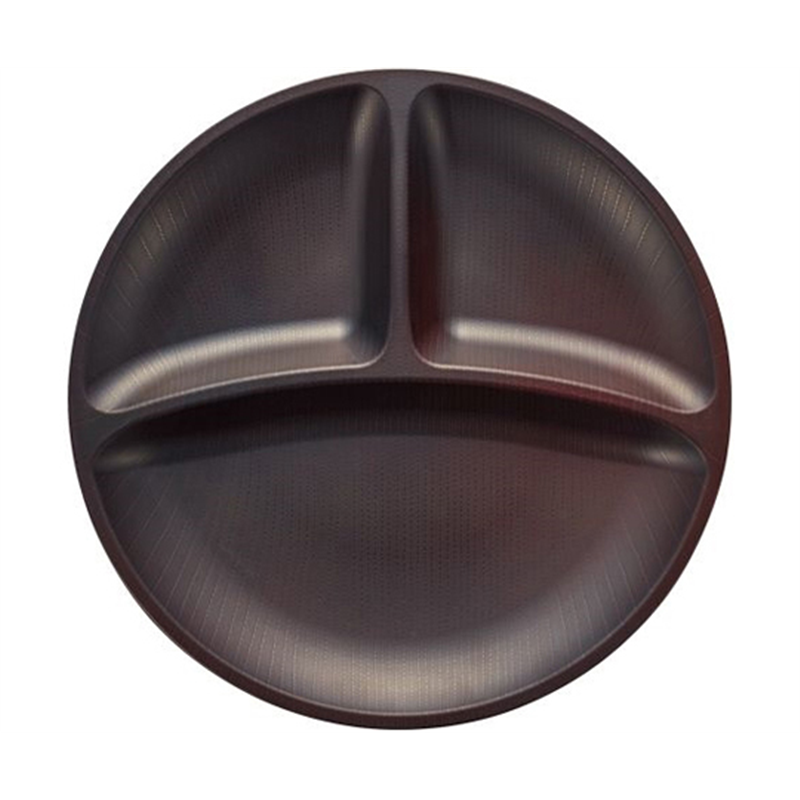 Daiwa 25cm3ツ仕切プレート ダークブラウン WD-15-DBR 1個(ご注文単位1個)【直送品】