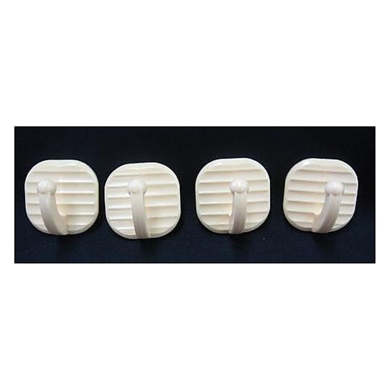 エスコ 35x35mm フック(粘着付/ホワイト/4個) EA638LL-4 1pk(ご注文単位1pk)【直送品】