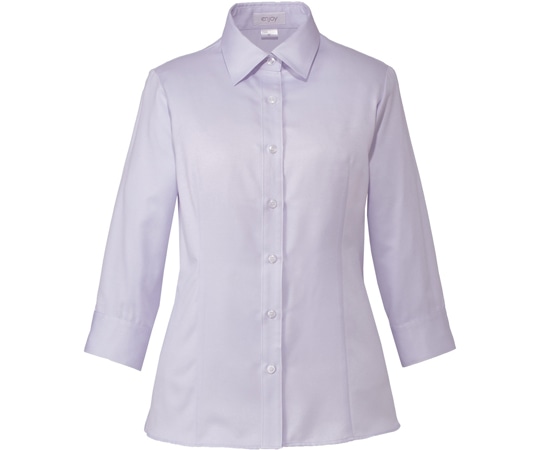 カーシーカシマ ENJOY シャツブラウス FINE KERSEY ラベンダー 15号 ESB593 1枚（ご注文単位1枚）【直送品】