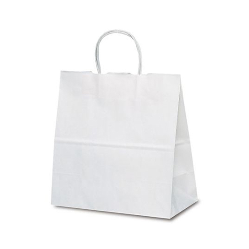 ベルベ 紙袋 自動紐手提袋 T-6W 白無地 200枚 1686 1ケース（ご注文単位1ケース）【直送品】