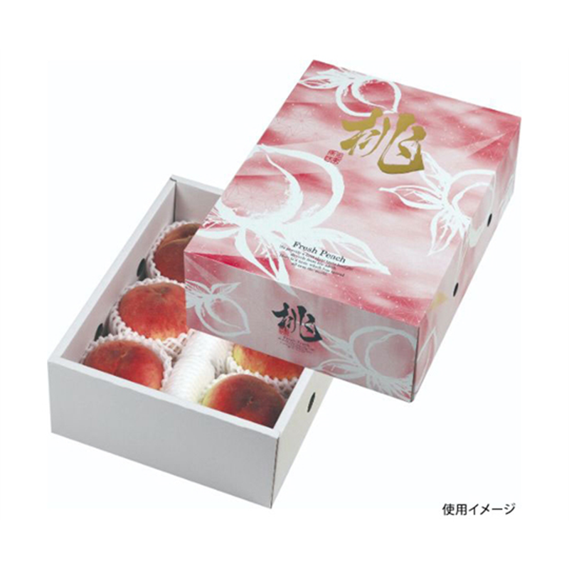 ヤマニパッケージ 青果用贈答箱 桃だより 2k 50枚 L-2295 1ケース（ご注文単位1ケース）【直送品】