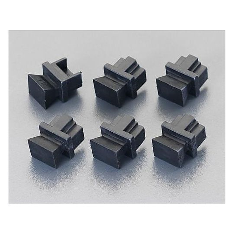 エレコム コネクタージャック用保護カバー(6個) EA764BK-16 1pk(ご注文単位1pk)【直送品】