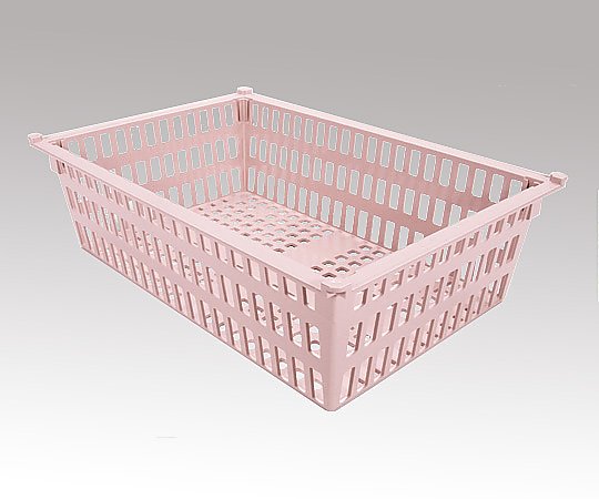 サカセ バスケット(モジュールシリーズ) 64-17タイプ(深さ17cm)帯電防止 ピーチ PB64-17 PE 1個 (ご注文単位1個)【直送品】