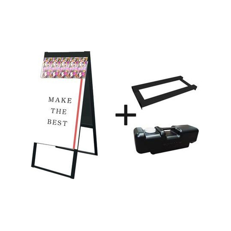 常磐精工 ブラックパンフレットケーススタンド看板 Dタイプ B2両面 ウエイトアーム・水タンクセット BPCSKD-B2R-3SET 1個（ご注文単位1個）【直送品】