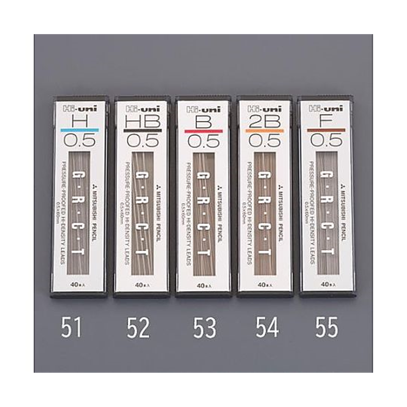 エスコ 0.5mm[HB]シャープペンシル替芯(40本) EA765MF-52 1個(ご注文単位1個)【直送品】