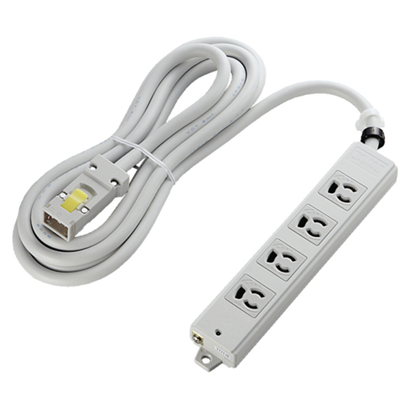 エレコム RoHS対応 工事用タップ 3P ハーネスプラグ 抜け止め マグネット 4個口 3.0m ホワイト T-WHRM3430LG/RS 1個(ご注文単位1個)【直送品】