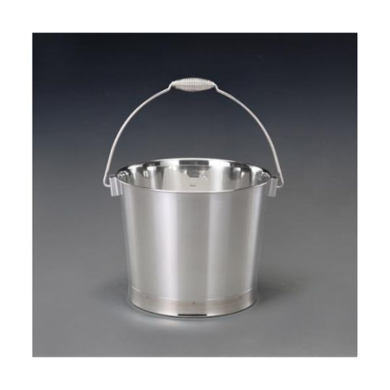 エスコ 8L バケツ(目盛り付/ステンレス製) EA508S-1 1個(ご注文単位1個)【直送品】