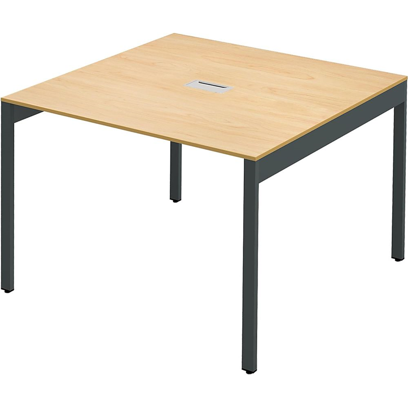 Y2K 配線機能付きスリムフリーアドレスデスク1010 ナチュラル  1個(ご注文単位1個)【直送品】