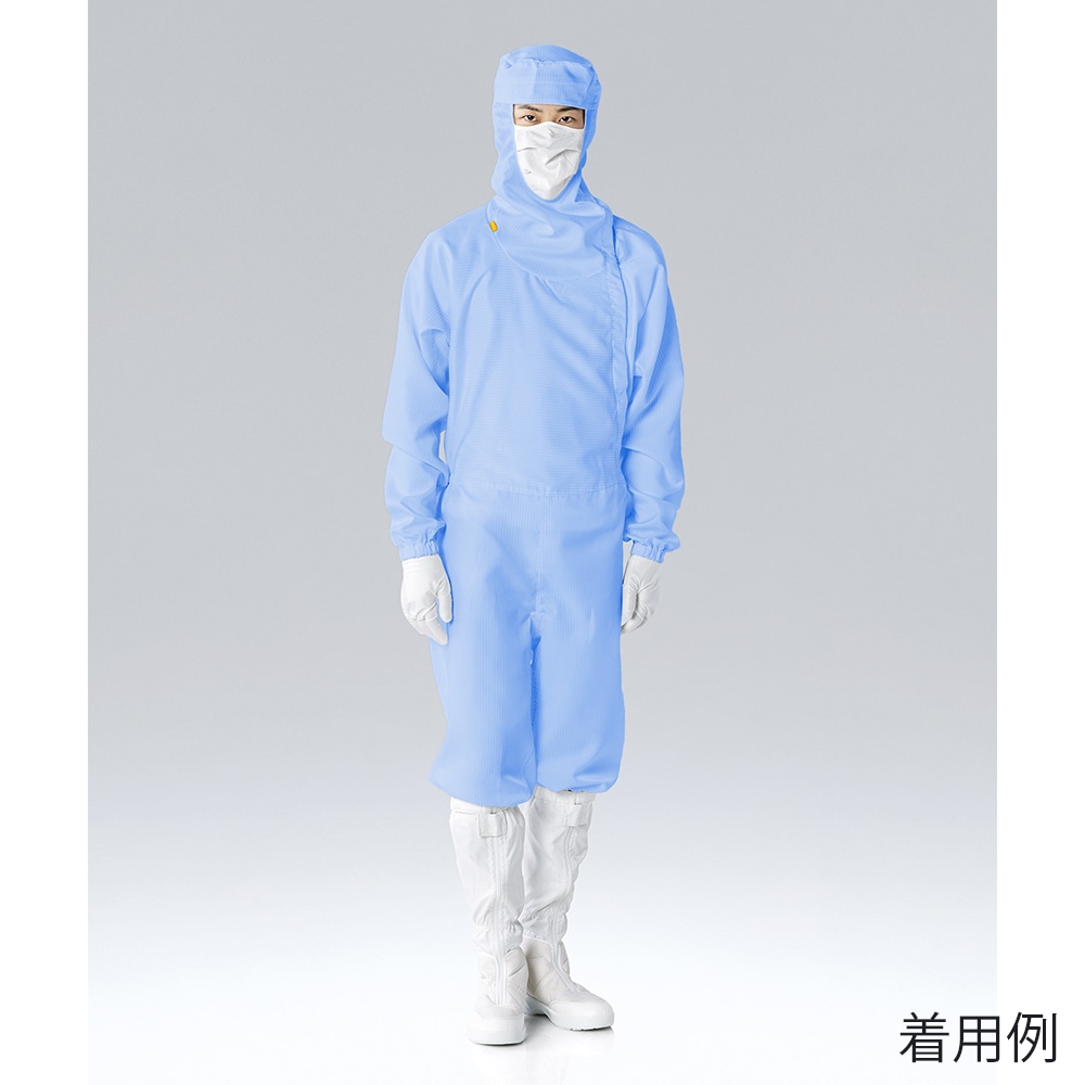 東洋リントフリー フード･マスク一体型ツナギ服 青 4L FC143C-02 4L 1枚 (ご注文単位1枚)【直送品】