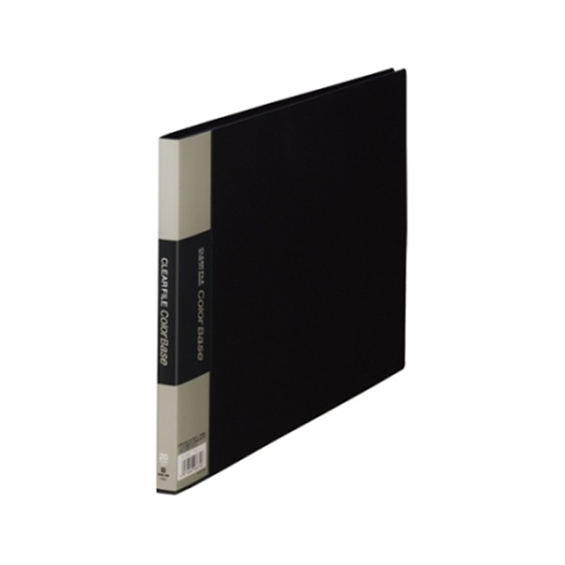 キングジム クリアーファイル・カラーベース ポケット溶着式 黒 130C 1冊(ご注文単位1冊)【直送品】