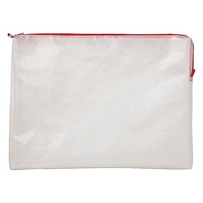 カウネット メッシュケースマチ付A3 330×450mm赤 4217-5896 1枚(ご注文単位1枚)【直送品】