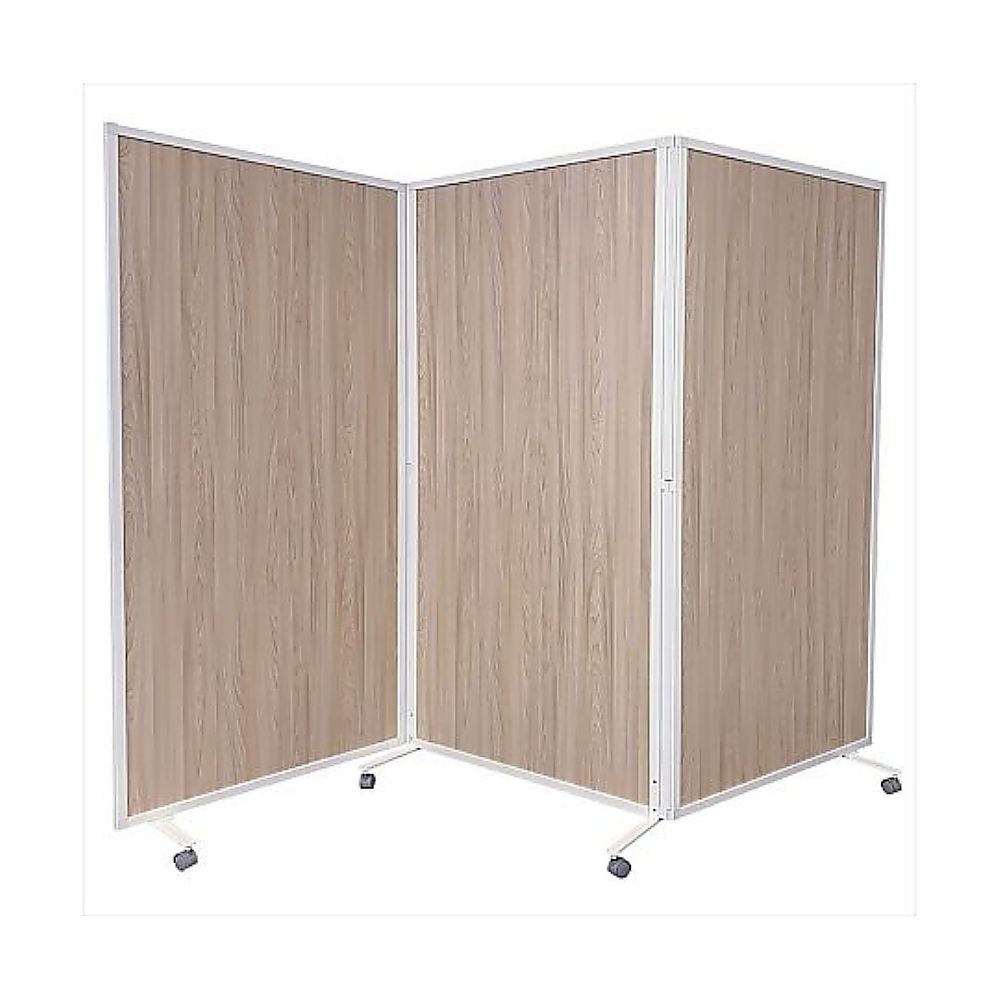 カグクロ 3連抗菌パーティション ホワイト×木目ナチュラル HPF-0703327K-KN 1台(ご注文単位1台)【直送品】