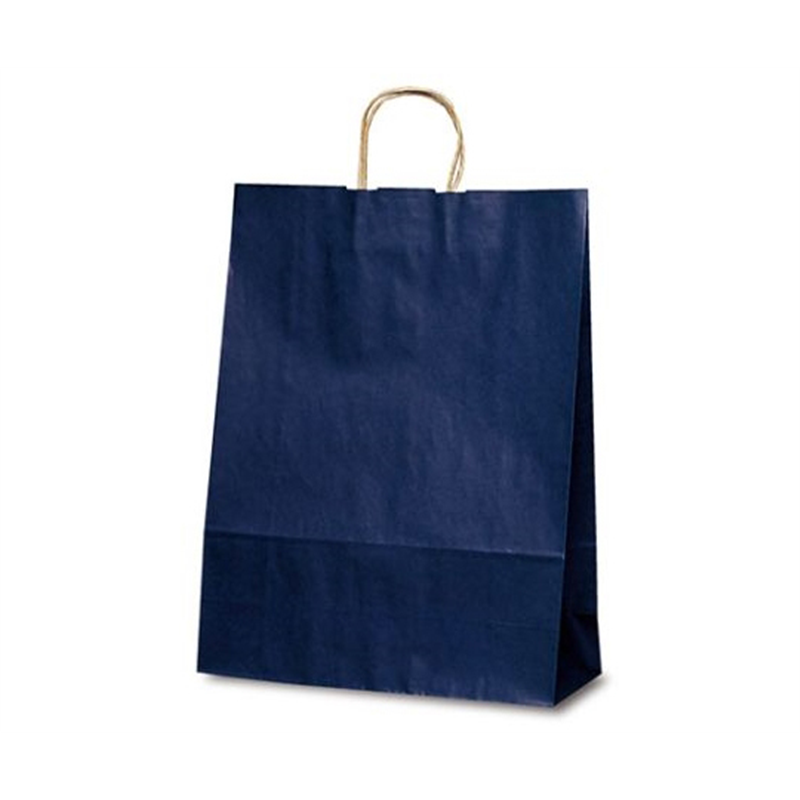 ベルベ 紙袋 自動紐手提袋 T-12 カラー(紺) 200枚 1449 1ケース（ご注文単位1ケース）【直送品】