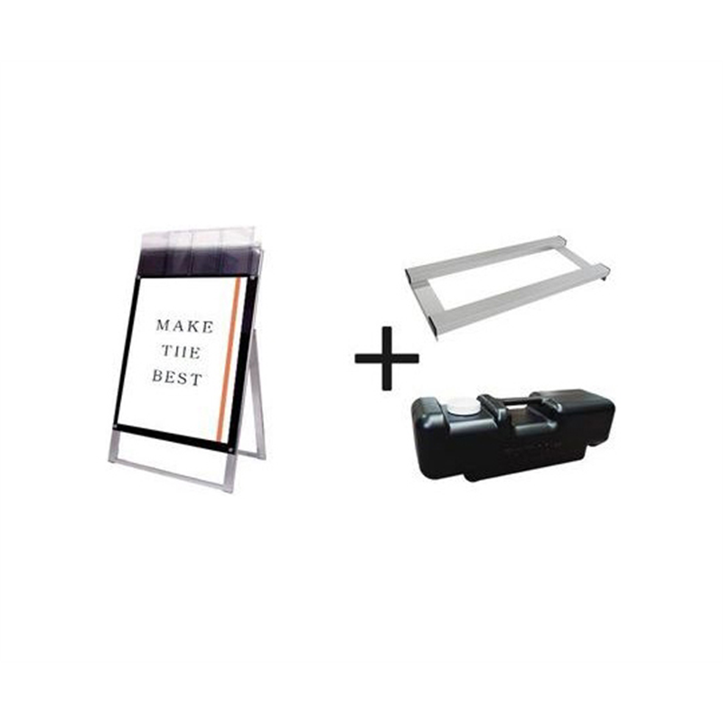 常磐精工 ポスター用スタンド看板パンフレットケース付 B2片面ブラック(屋外用) ウエイトアーム・水タンクセット PSSKP-B2KB-G-3SET 1個（ご注文単位1個）【直送品】