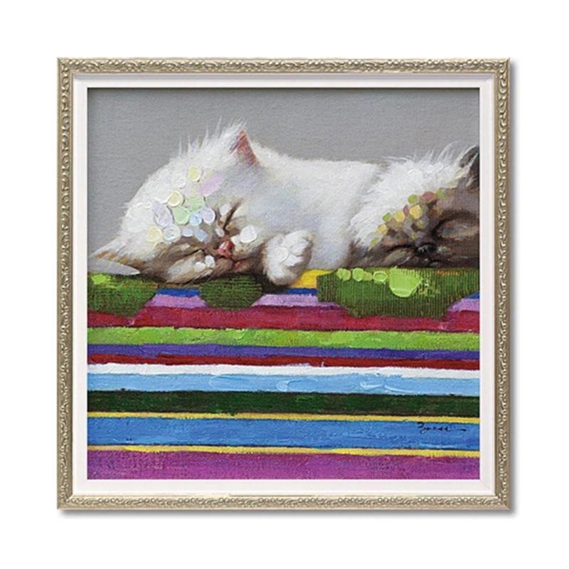 ユーパワー オイル ペイント アート｢キャッツ スリーピング(Sサイズ)｣ OP-07015 1個（ご注文単位1個）【直送品】