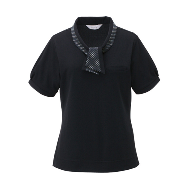 カーシーカシマ ENJOY タイ付ポロシャツ Office Polo ブラック LL ESP404 1枚（ご注文単位1枚）【直送品】