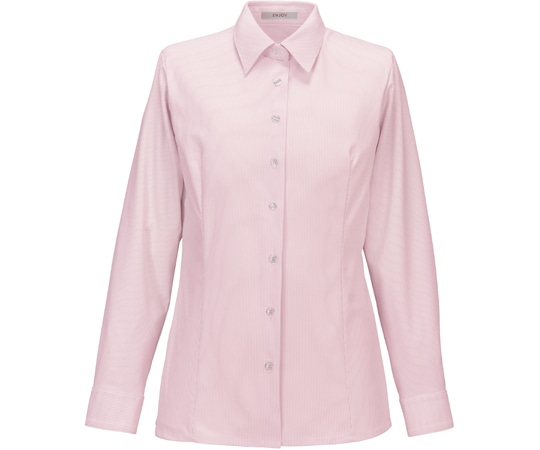 カーシーカシマ ENJOY 長袖シャツブラウス TRICOT STRIPE KNIT ピンク 11号 EWB875 1枚（ご注文単位1枚）【直送品】