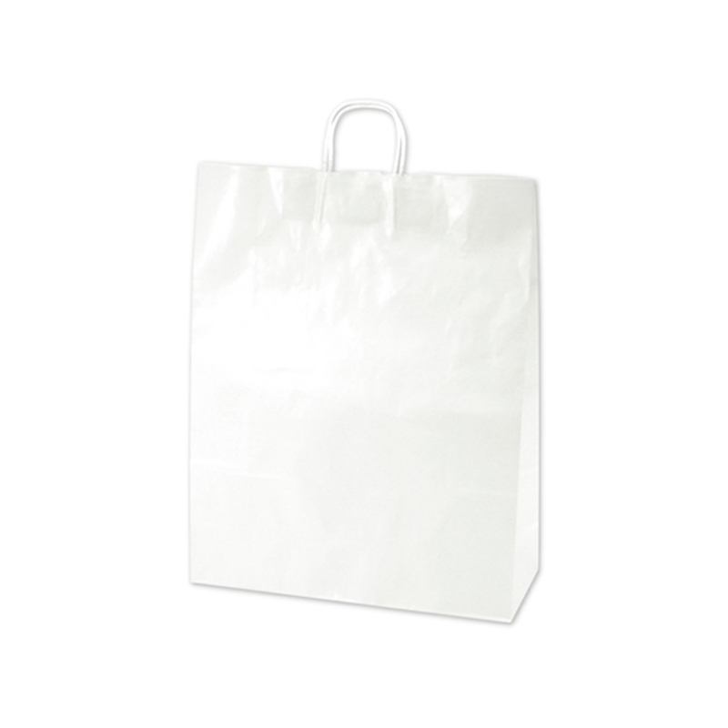 ササガワ 手提げ袋 白無地 420×160×535mm 10枚入 50-6500 1包（ご注文単位1包）【直送品】