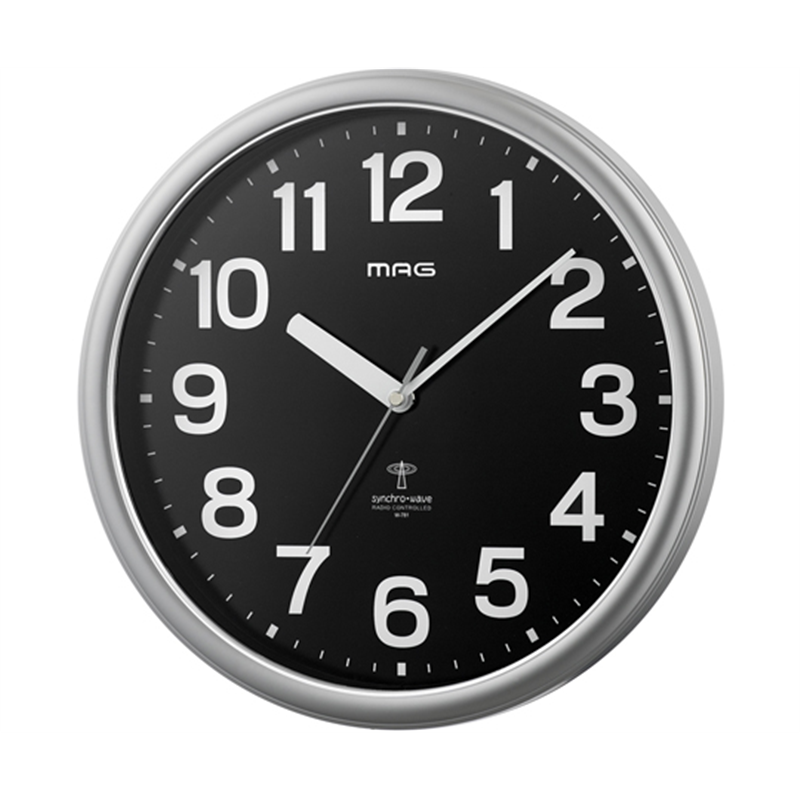 ノア精密 MAG電波掛時計 ナオス W-781 SM-Z 1個(ご注文単位1個)【直送品】