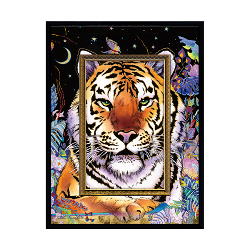ユーパワー クリスチャン・リース・ラッセン ビッグアート｢ナイト タイガー(Sサイズ)｣ CL-05022 1個（ご注文単位1個）【直送品】