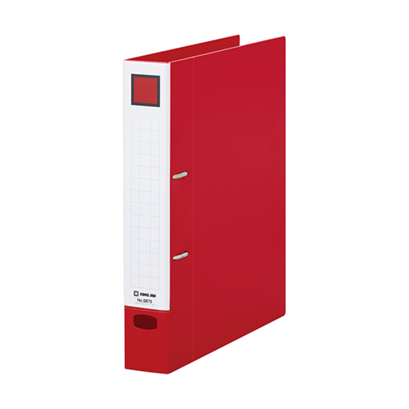 キングジム レバーリングファイル Dタイプ 赤 6873 1冊(ご注文単位1冊)【直送品】