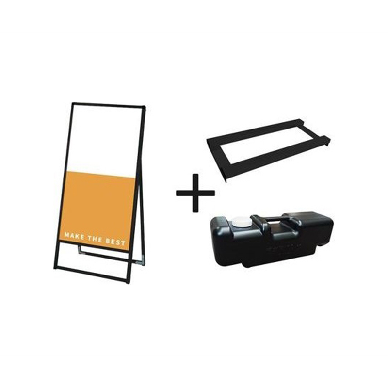 常磐精工 ブラックバリウススタンド看板 アルミ複合板 600×1200片面 ウエイトアーム・水タンクセット BVASKAP-600X1200K-3SET 1個（ご注文単位1個）【直送品】