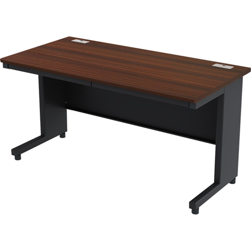 Y2K AD 平机 オフィスデスク 1400×700 ダークブラウン/ブラック  1台(ご注文単位1台)【直送品】