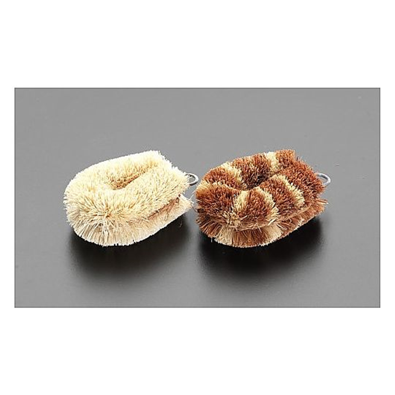 エスコ 80x 50mm たわし(ココナッツファイバー/2個) EA928AG-35 1PACK(ご注文単位1PACK)【直送品】