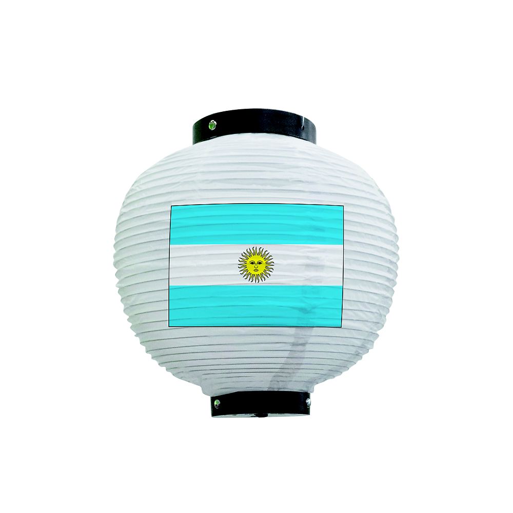 のぼり屋工房 フルカラー提灯 アルゼンチン 八寸丸 白 54409 1枚（ご注文単位1枚）【直送品】