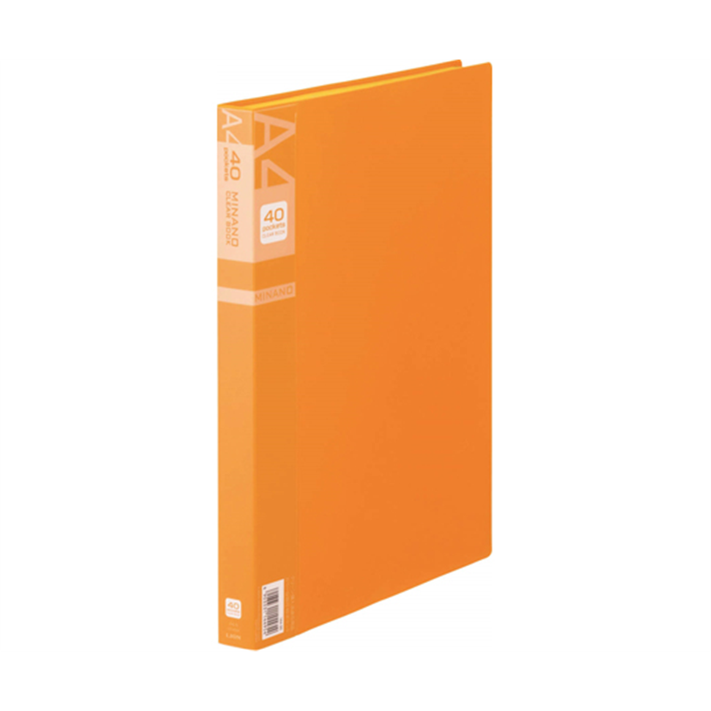 ライオン事務器 クリアーブック ミナノ オレンジ CR-40M 1冊(ご注文単位1冊)【直送品】