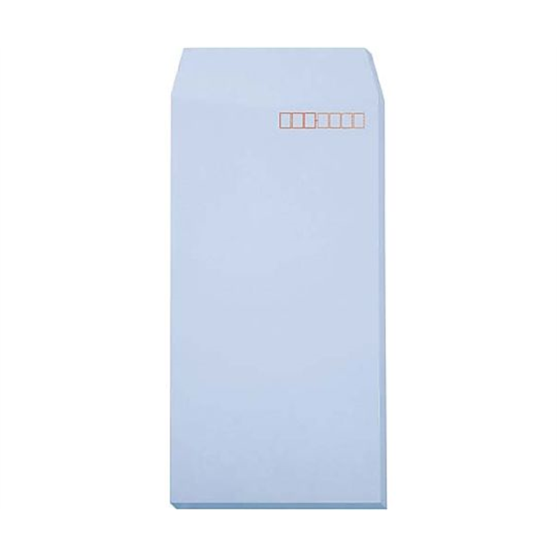 カウネット オリジナルソフトカラー封筒 長3 アクア 100枚 4203-6616 1パック(ご注文単位1パック)【直送品】