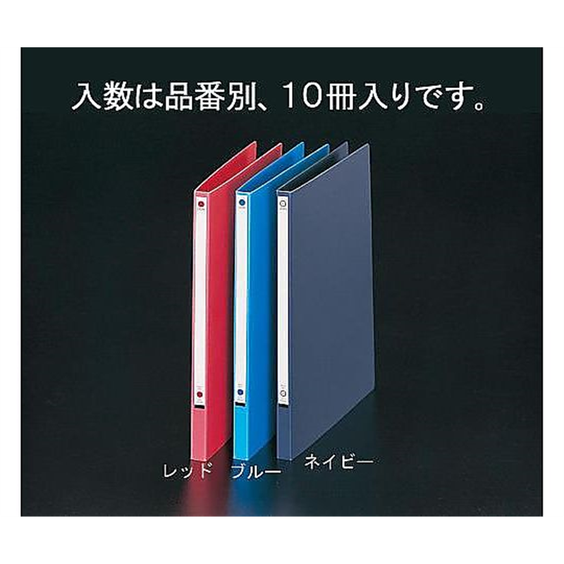エスコ A4/S型 パームファイル(藍/10冊) EA762CF-43 1箱(ご注文単位1箱)【直送品】