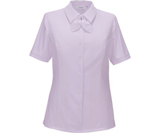 カーシーカシマ ENJOY 半袖リボンブラウス TRICOT CORD KNIT パープル 13号 ESB874 1枚（ご注文単位1枚）【直送品】