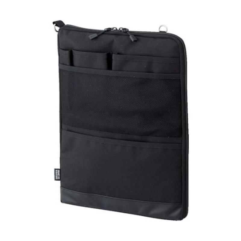 LIHITLAB A4バッグインバッグ(タテ型) ブラック A7683-24 1個(ご注文単位1個)【直送品】