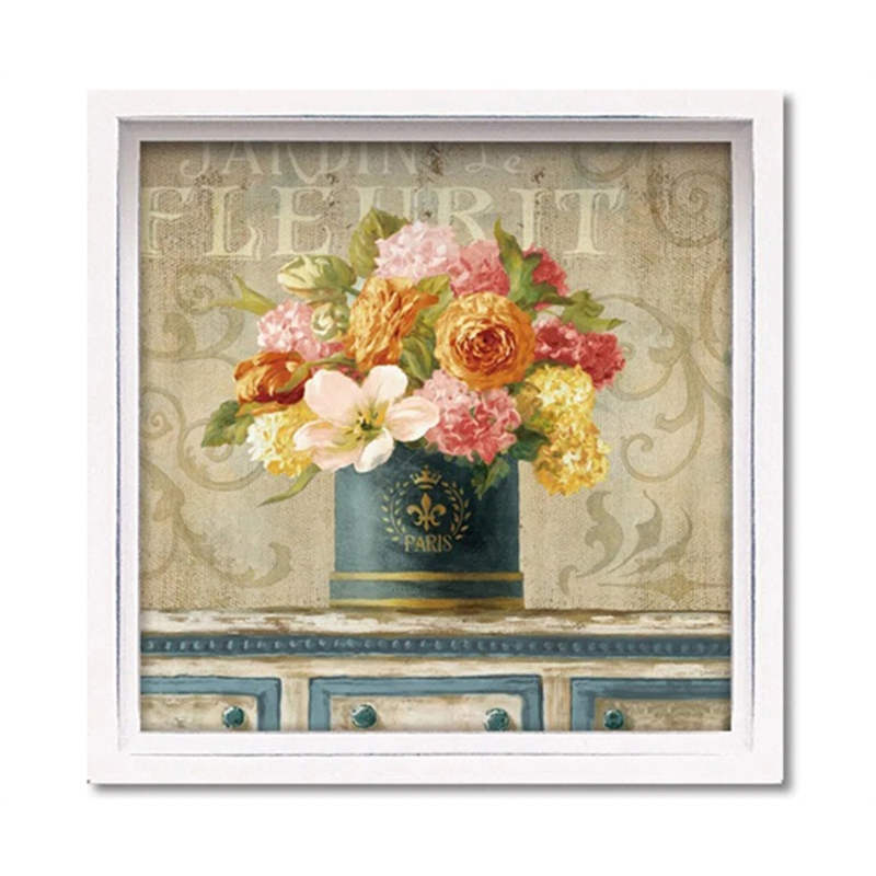 ユーパワー ロハス ミニアートフレーム ダンフイ ナイ｢チューリップ イン ティール&ゴールド｣ LA-01286 1個（ご注文単位1個）【直送品】