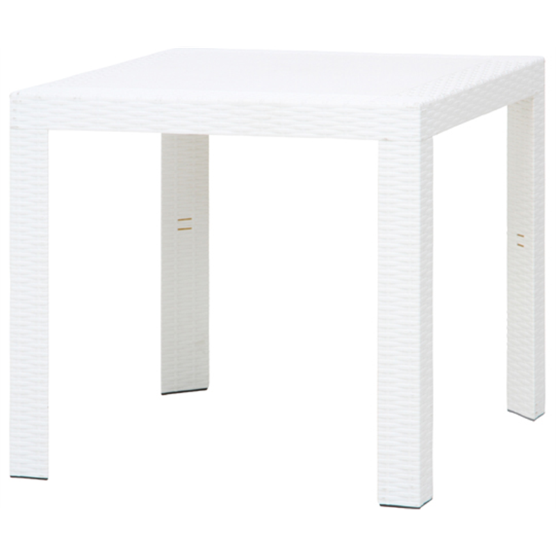 不二貿易 ステラ テーブル 80角 ホワイト(12517) 49923 1個（ご注文単位1個）【直送品】