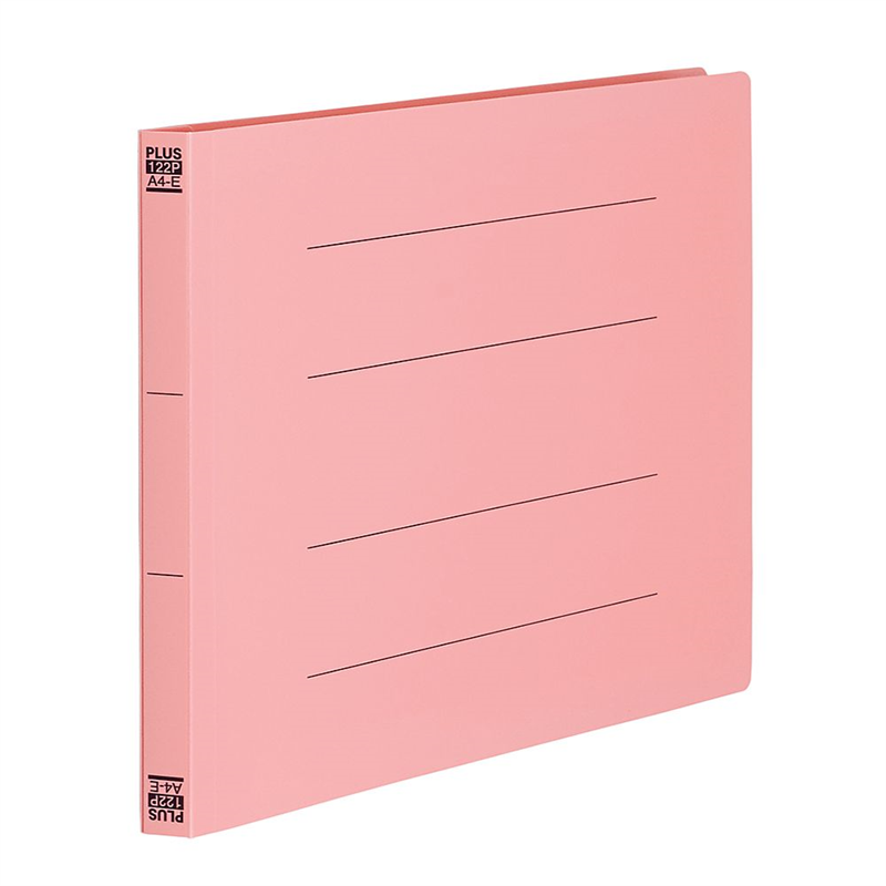 プラス PPフラットファイル A4E ピンク 1冊 No.122P 1冊(ご注文単位1冊)【直送品】
