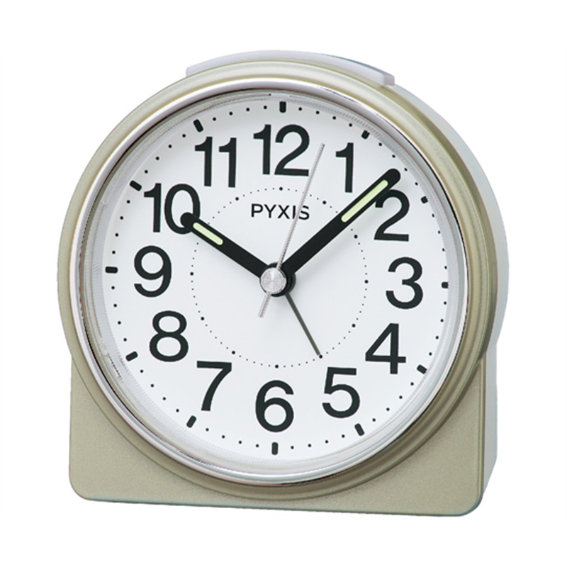 セイコー ピクシス 目覚まし時計 89×86×47mm 薄金色 NR451G 1個(ご注文単位1個)【直送品】