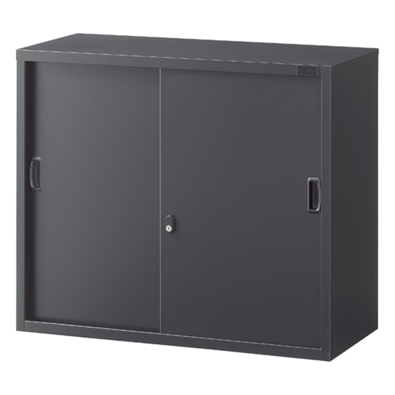 生興 A4判対応書庫ASK ブラック H750mm 上置用 引戸書庫 W880 ASK-32S 1台(ご注文単位1台)【直送品】