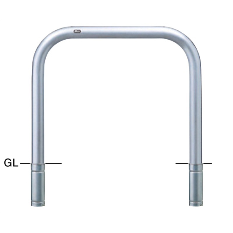 サンポール ステンレス アーチ型車止め 差込式 φ76.3(t3.0)×W1000×H800mm AA-8S10-800 1台(ご注文単位1台)【直送品】