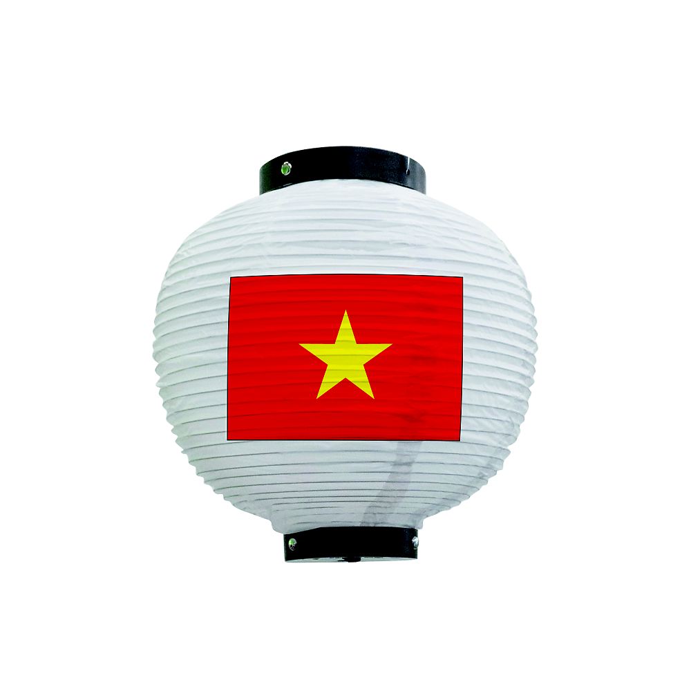 のぼり屋工房 フルカラー提灯 ベトナム 八寸丸 白 54431 1枚（ご注文単位1枚）【直送品】