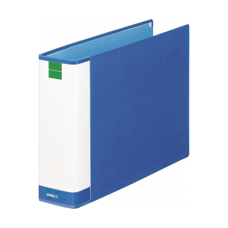 ライオン事務器 パイプ式ファイル両開き〈環境〉 ブルー No.752RK 1冊(ご注文単位1冊)【直送品】