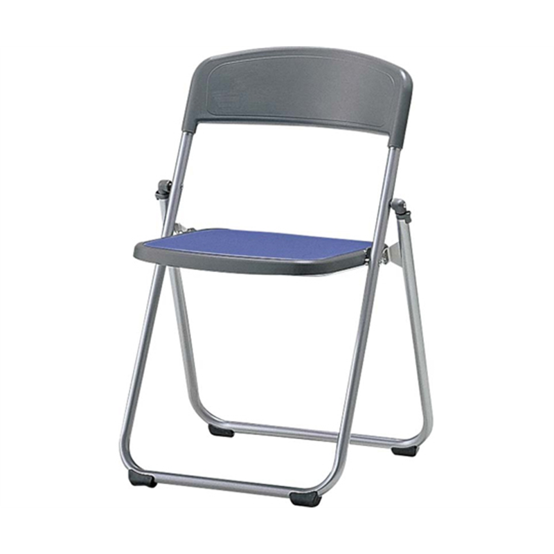SANKEI(サンケイ) アルミ折りたたみ椅子 座ビニールレザー張りタイプ ブルー SCF64-MX 1脚(ご注文単位1脚)【直送品】