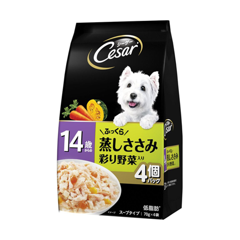 マースジャパンリミテッド シーザーフックラ 14歳ササミ野菜 70g×4袋 CPM12 1パック（ご注文単位1パック）【直送品】