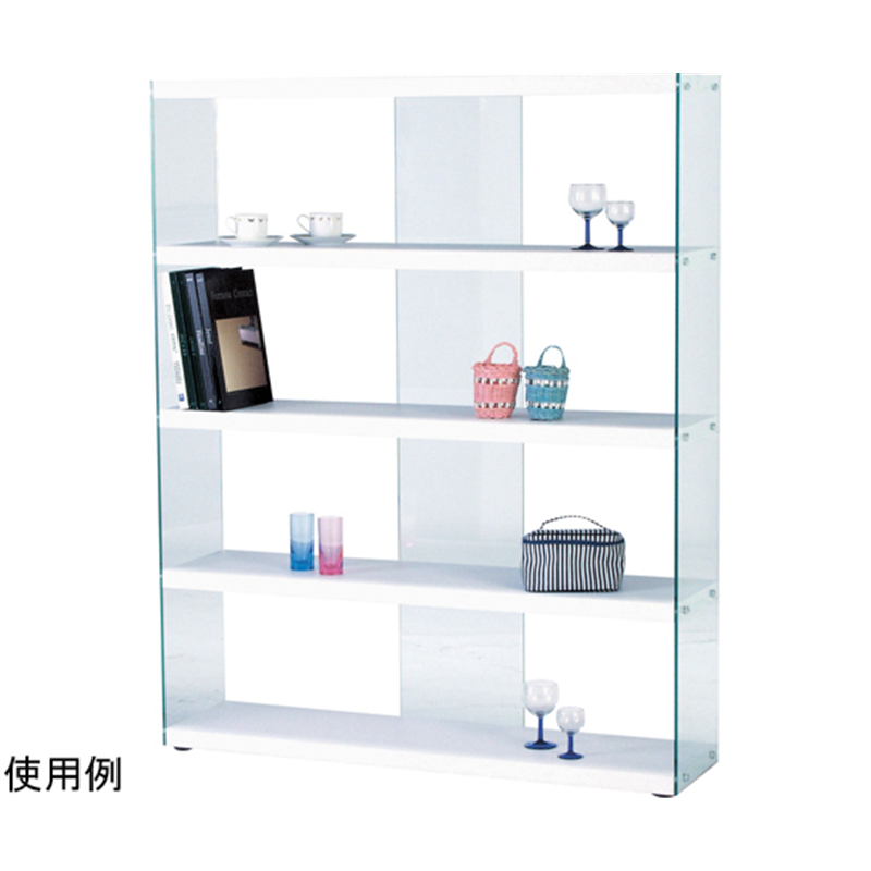 東谷 ワイドグラスシェルフ ホワイト HAB-625WH 1個（ご注文単位1個）【直送品】