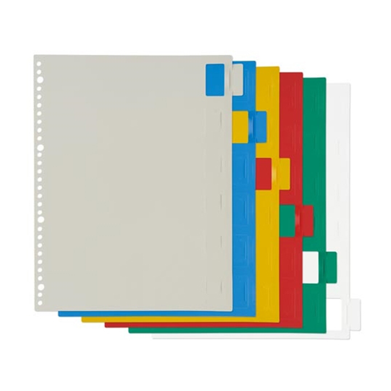 カウネット 見出し位置自在 PP製仕切カード 30穴6山 4386-8063 1組(ご注文単位1組)【直送品】